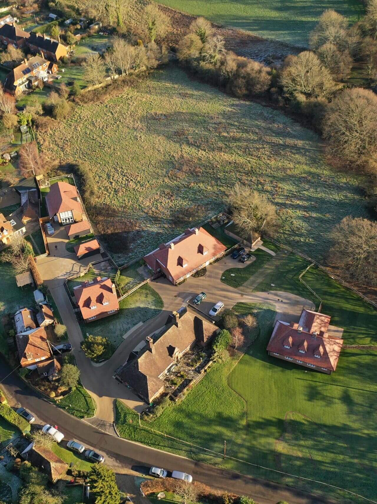 remmus designer homes st giles place graffham aerial photo